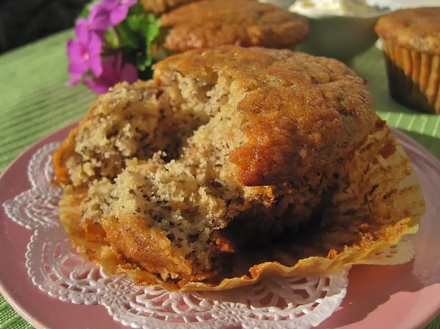 Banana Yogurt Nut Muffins