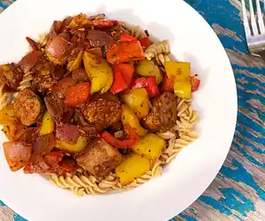 Penne with Peppers & Sausage