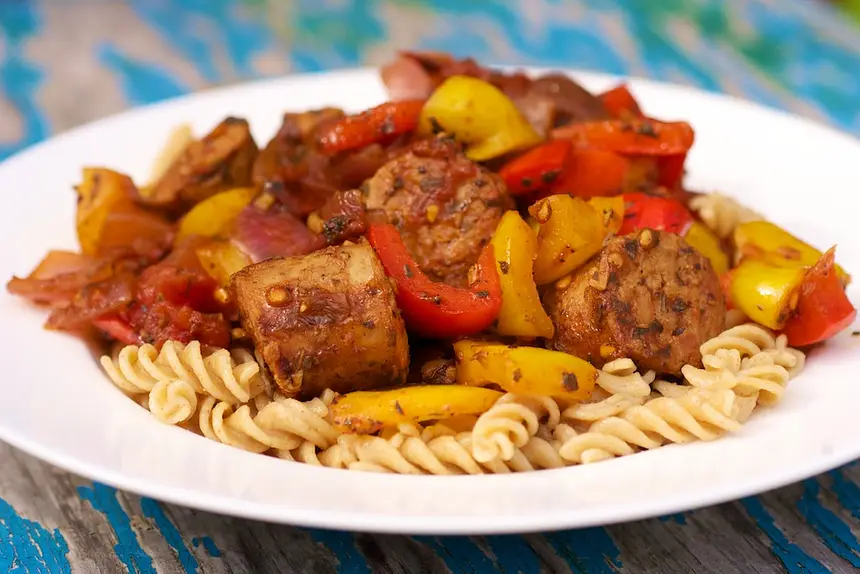 Penne with Peppers & Sausage