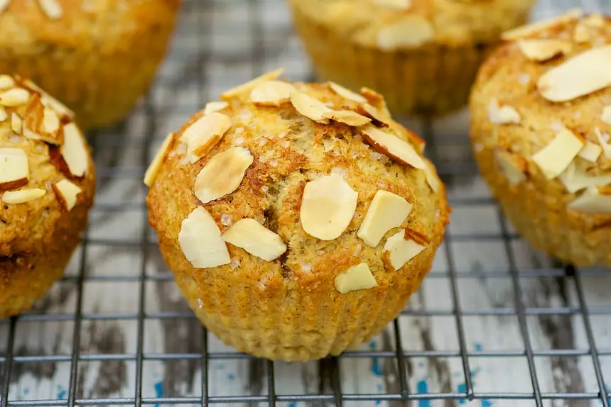 Whole Wheat Lemony Ricotta Muffins