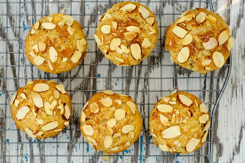 Whole Wheat Lemony Ricotta Muffins