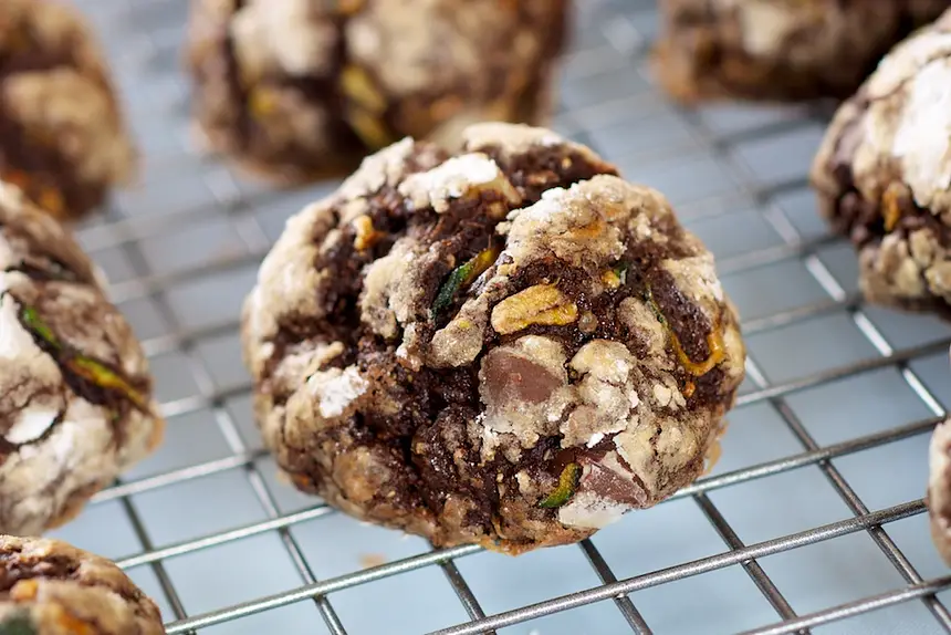 Double Chocolate Zucchini Walnut Cookies