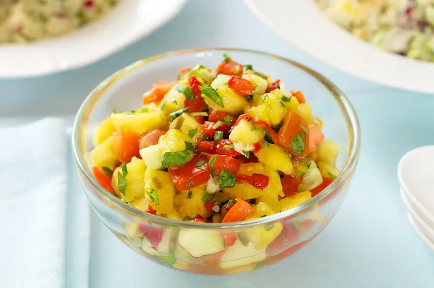 Pineapple, Mango & Cucumber Salsa