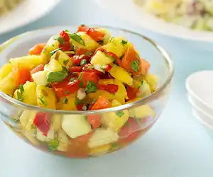 Pineapple, Mango & Cucumber Salsa