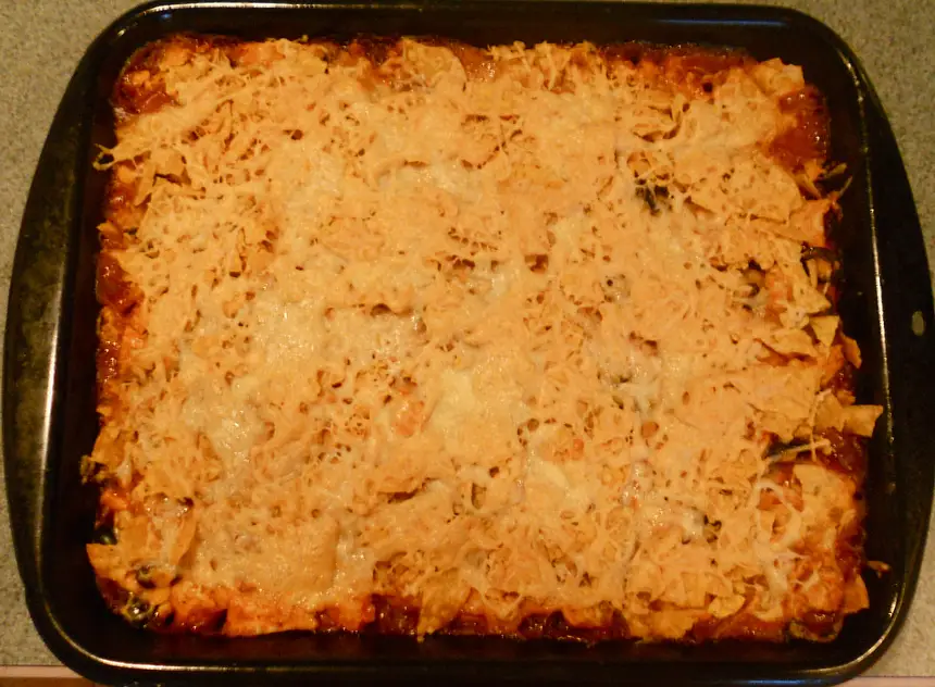 Saucy Mexican Chicken & Black Bean Casserole