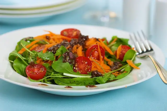 Arugula Cherry Tomato Salad with Balsamic Shallot Vinaigrette