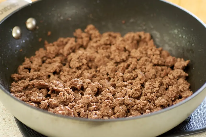 Cook the beef. 