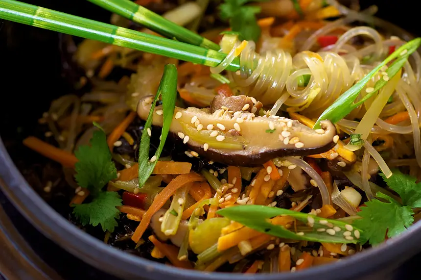 Shiitake & Sweet Potato Japchae