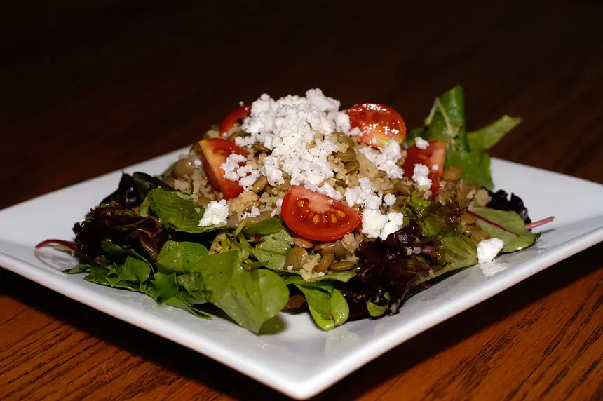 Couscous, Lentil & Arugula Salad with Garlic Dijon Vinaigrette