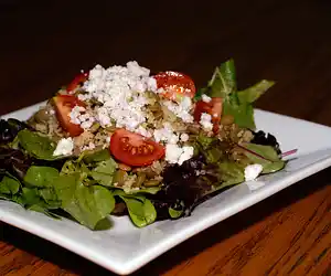 Couscous, Lentil & Arugula Salad with Garlic Dijon Vinaigrette