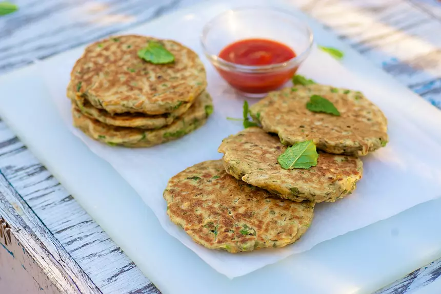Sweet Potato & Pea Fritters 