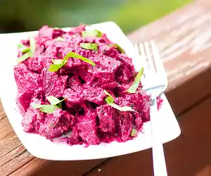 Roasted Beets With Toasted Garlic & Walnut Sauce