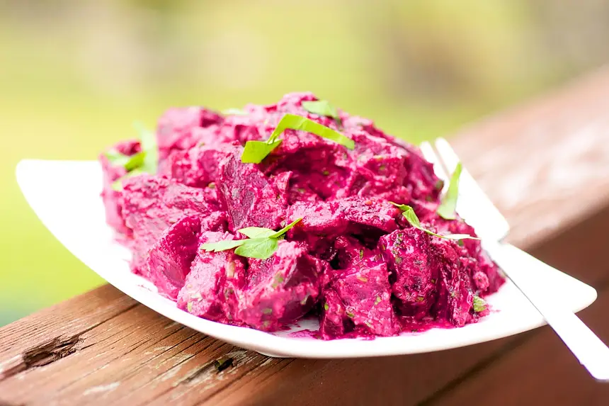 Roasted Beets With Toasted Garlic & Walnut Sauce