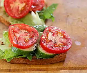 Tomato, Cucumber & Lettuce Sandwich