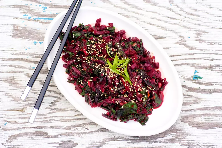 Asian Beet Greens Stir-Fry