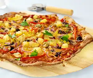 Pineapple, Olives & Artichoke Heart Pizza