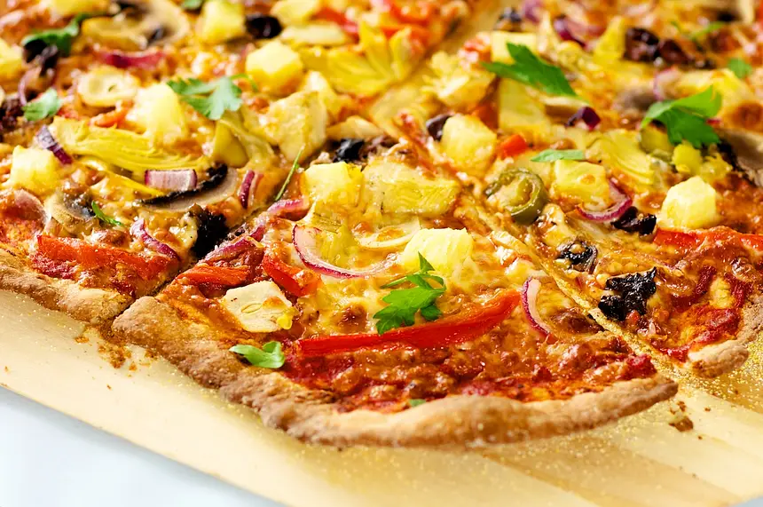 Pineapple, Olives & Artichoke Heart Pizza