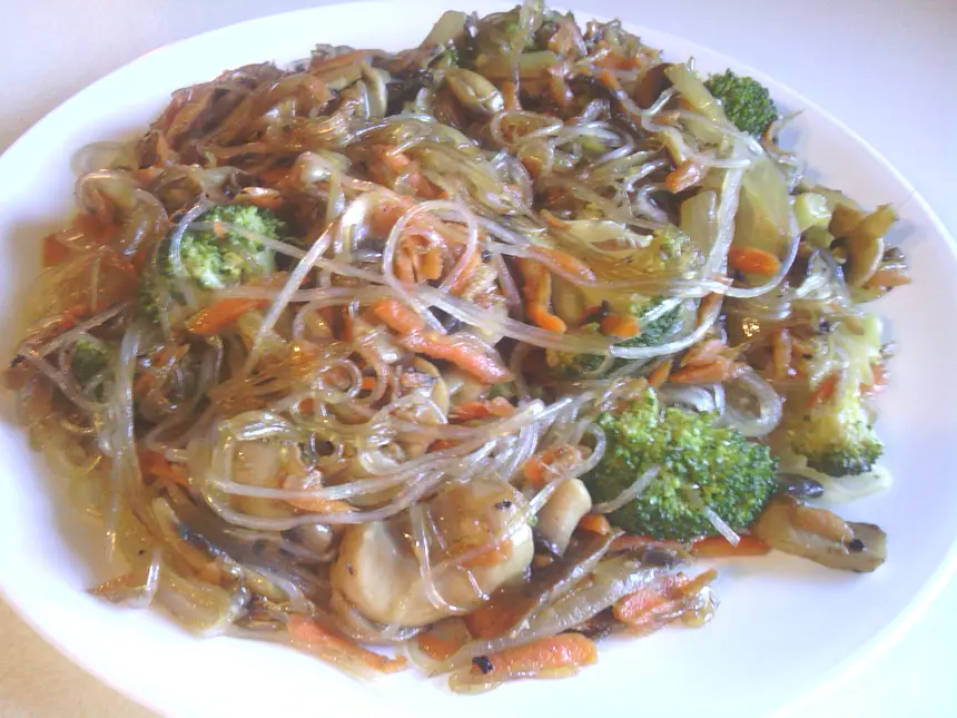 Bean Thread Vegetable Stir-Fry