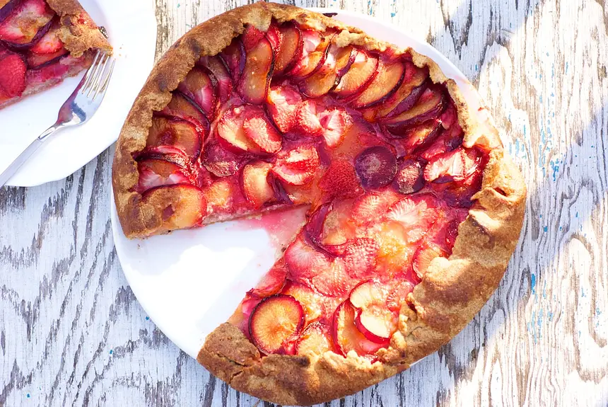 Plum & Strawberry Galette 