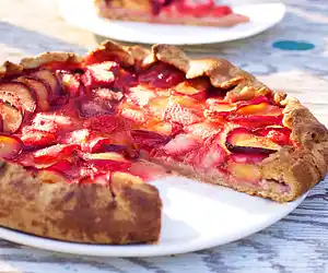 Plum & Strawberry Galette 