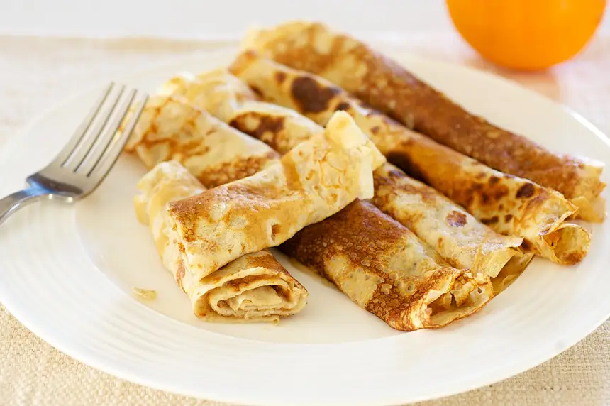 Applesauce Filled Crepes