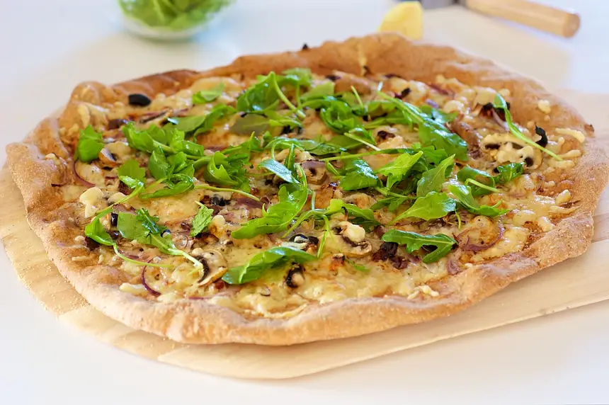 Arugula & Mushroom Pizza