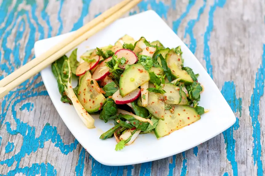 Cucumber, Bok Choy & Radish Salad
