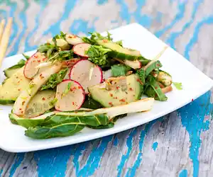 Cucumber, Bok Choy & Radish Salad