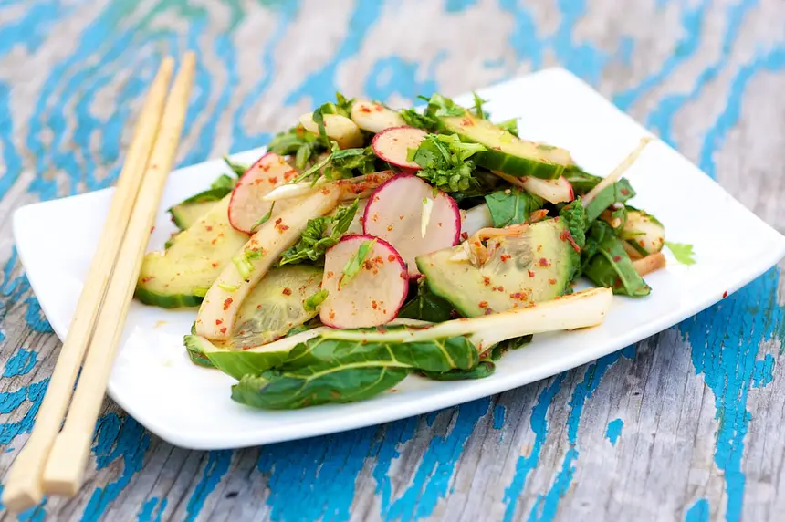 Cucumber, Bok Choy & Radish Salad