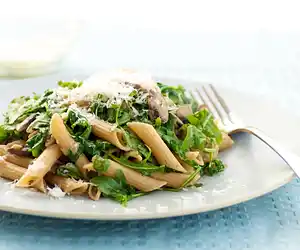 Warm Arugula & Mushroom Penne