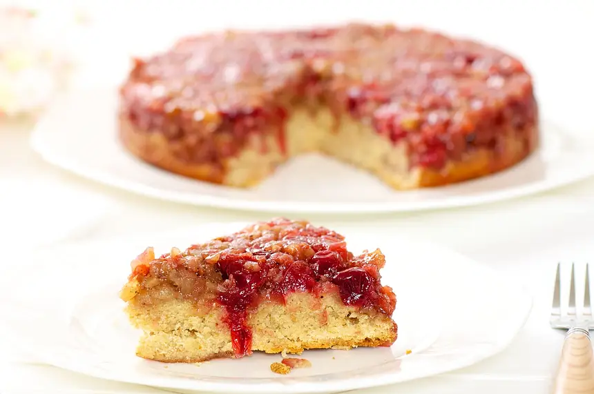 Upside-Down Cranberry-Apple Coffee Cake