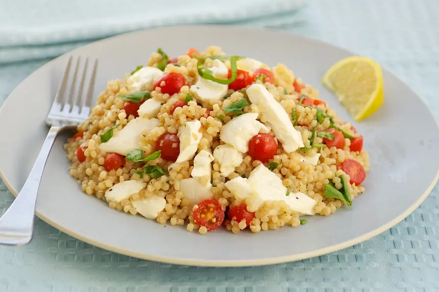 Mozzarella, Tomatoes & Israeli Couscous