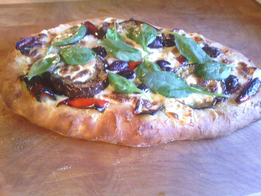 Grilled Eggplant Pizza