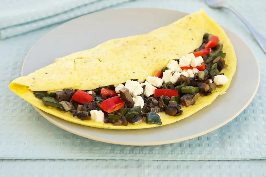 Egg Pancake with Vegetables & Feta