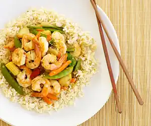 Garlic, Shrimp, & Vegetable Stir-Fry