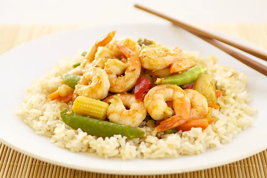 Garlic, Shrimp, & Vegetable Stir-Fry