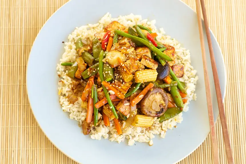 One-Skillet: Spicy Vegetable Stir Fry