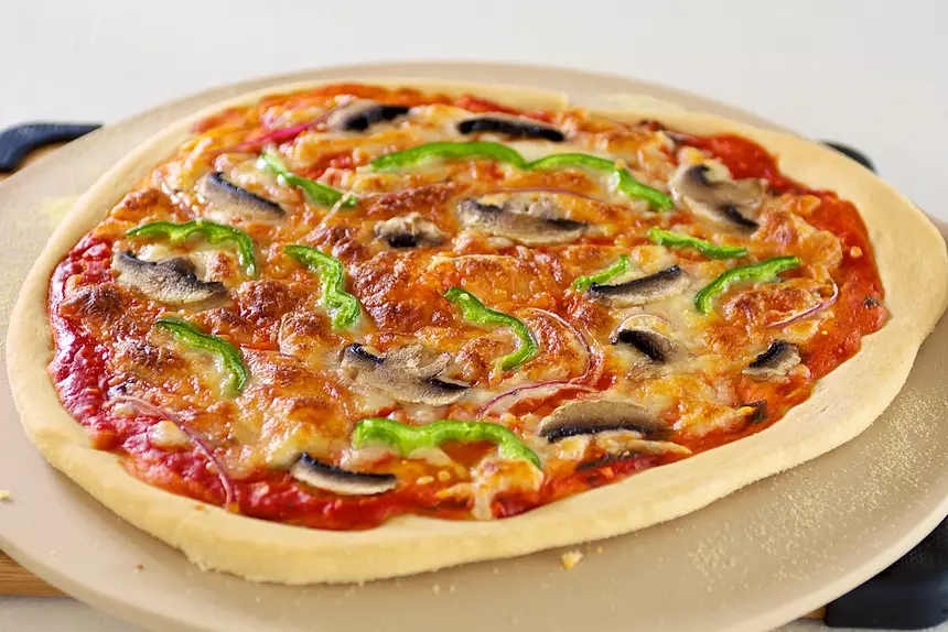 Bell Pepper, Mushroom & Onion Pizza