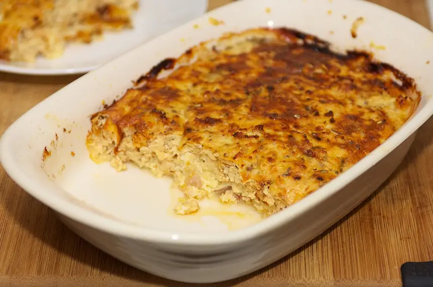 Crustless Salmon Quiche with Fresh Herbs