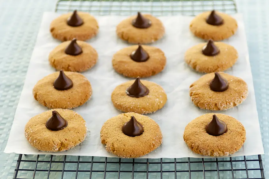Peanut Butter Chocolate Kisses (Healthier Version)