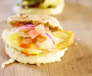 Picked Vegetables & Egg Sandwich with Swiss Cheese