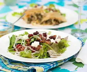 Honey Walnut, Goat Cheese Cranberry Salad