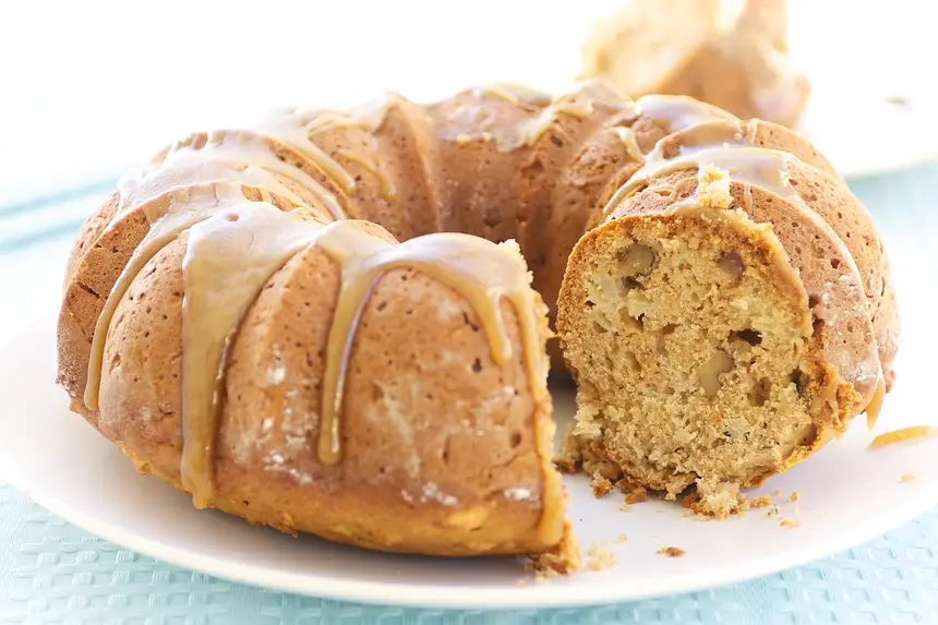 Whole Wheat Fresh Apple & Apple Sauce Cake 