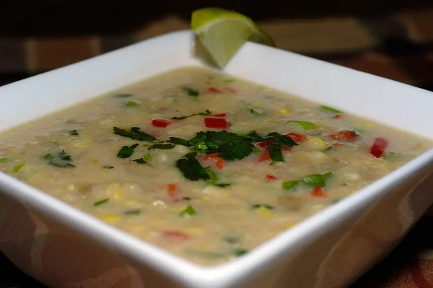 Fresh Corn & Red Pepper Bisque