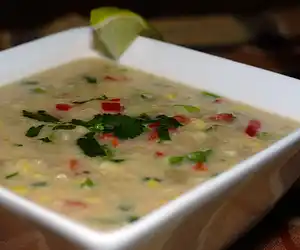 Fresh Corn & Red Pepper Bisque