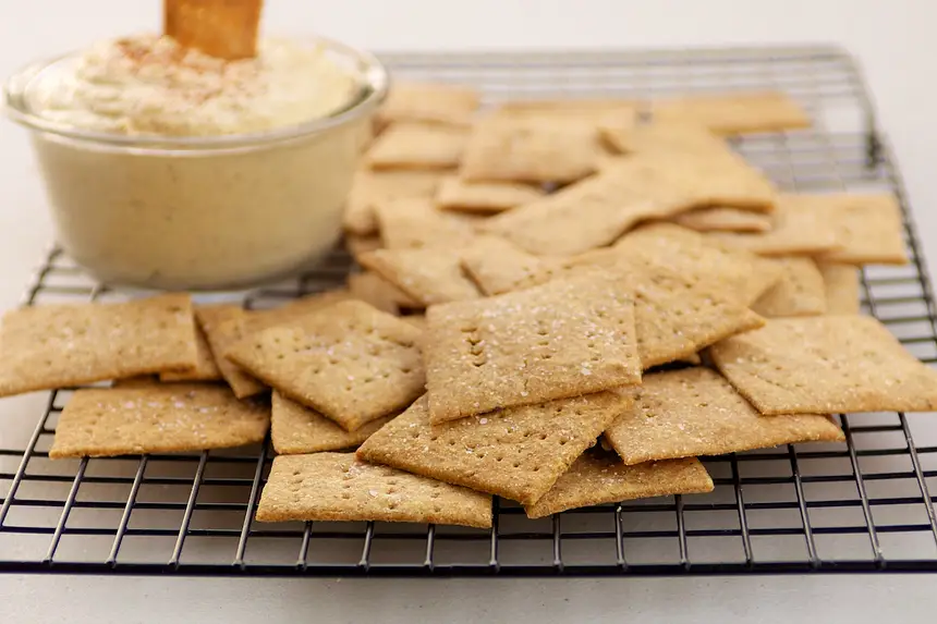 Whole Wheat Parmesan & Olive Oil Crackers