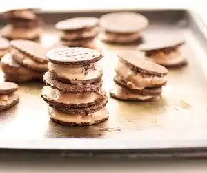 Oreo Cookie & Chocolate Ice Cream Sandwiches