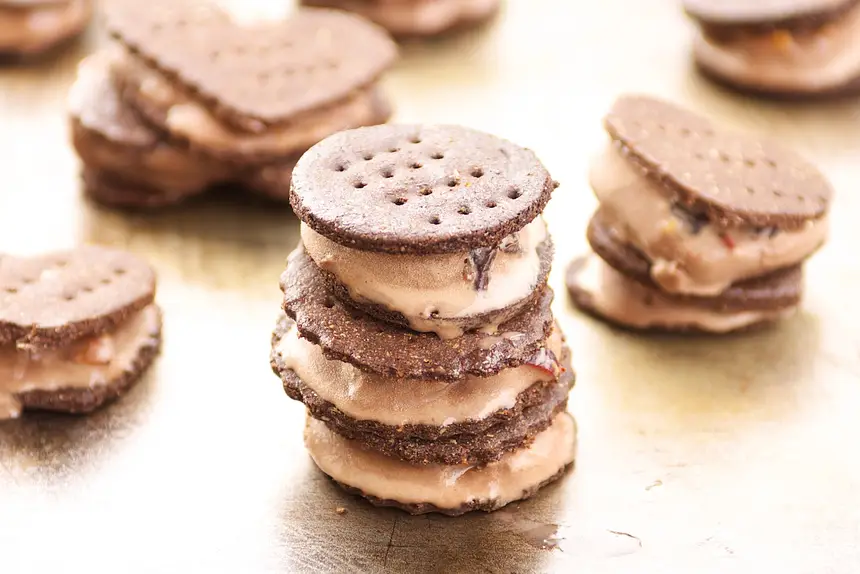 Oreo Cookie & Chocolate Ice Cream Sandwiches