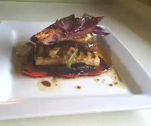Vegan Grilled Veggie & Tofu Stack With Balsamic & Mint