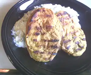 Grilled Vegan Chicken Steaks With Curried Couscous & Zucchini Raita